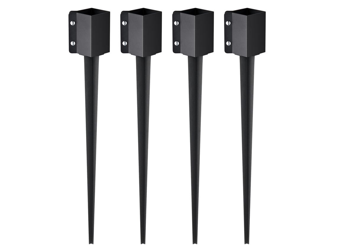 VEVOR Fence Post Anchor Ground Spike 4 Pack 36 X 4 X 4 em Estacas de Cerca de Metal