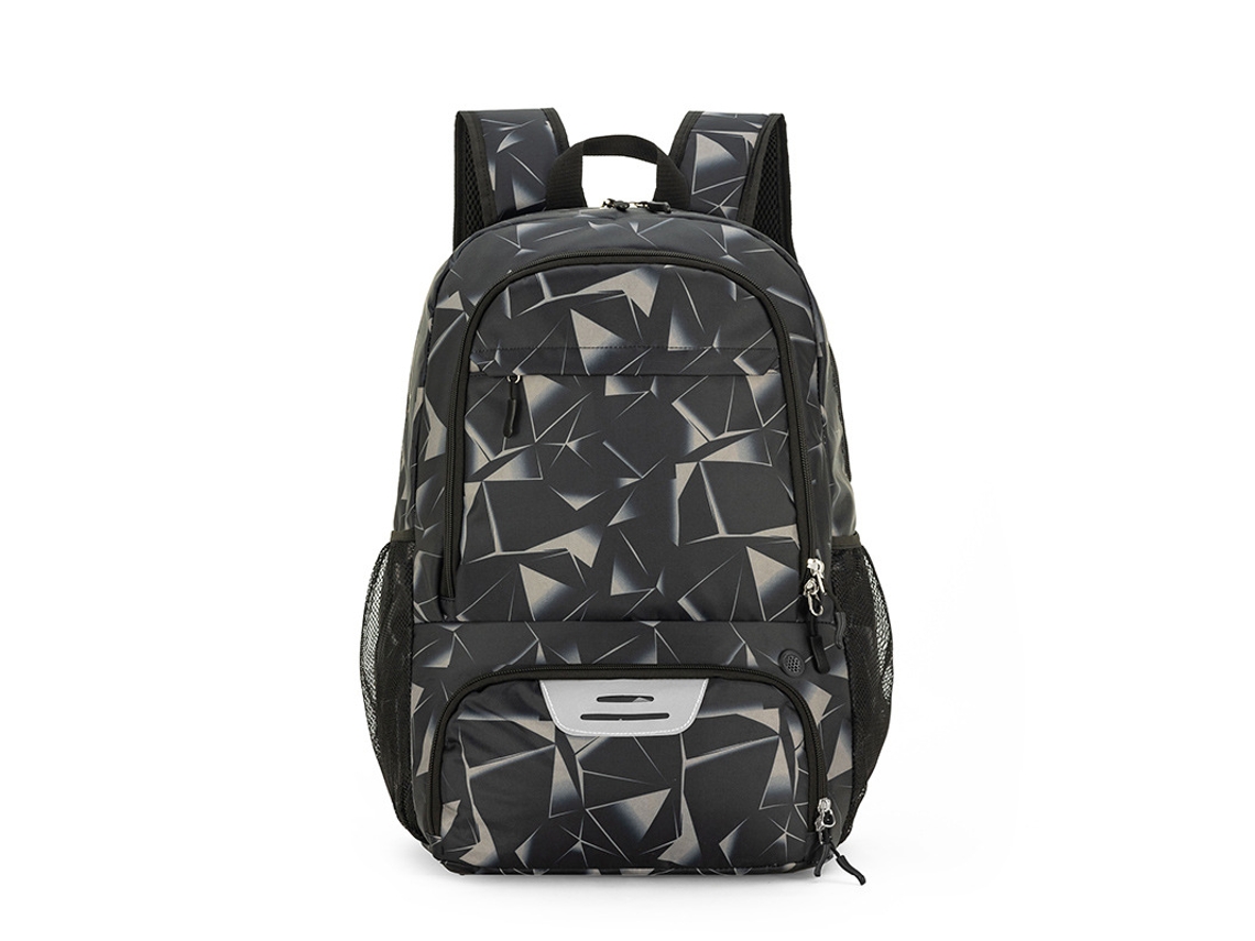 Mochila De Basquete - Equipada Com Suporte Para Bola E Compartimento Para Tênis De Basquete, Adequada Para Academias, Etc. Cinza