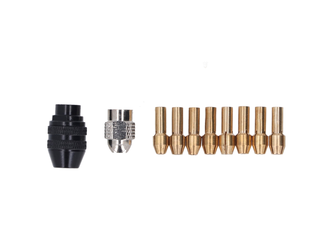 Conjunto De Brocas Para Furadeira De 1/32 A 1/8 Polegada, Porta-brocas Sem Chave E 8 Brocas De Latão Para Dremel