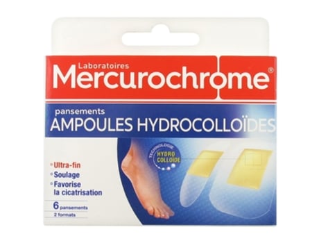 Ampolas Hidrocolóides Curativas 6 Adesivos MERCUROCHROME