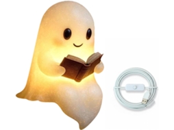 Luz Noturna Fantasma Leitor Usb, Abajur Resina Decorativo Para Quarto