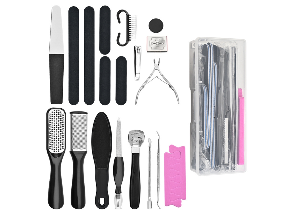Conjunto Completo De Manicure E Pedicure, Kit Ergonômico E Leve Para Cuidados Com Os Pés, Ferramentas De Aço Inoxidável Para Cuidados Com Os Pés, Lixa