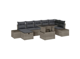Maison Exclusive - Conjunto De Sofá De Jardim 8 Unid. Vime Pe