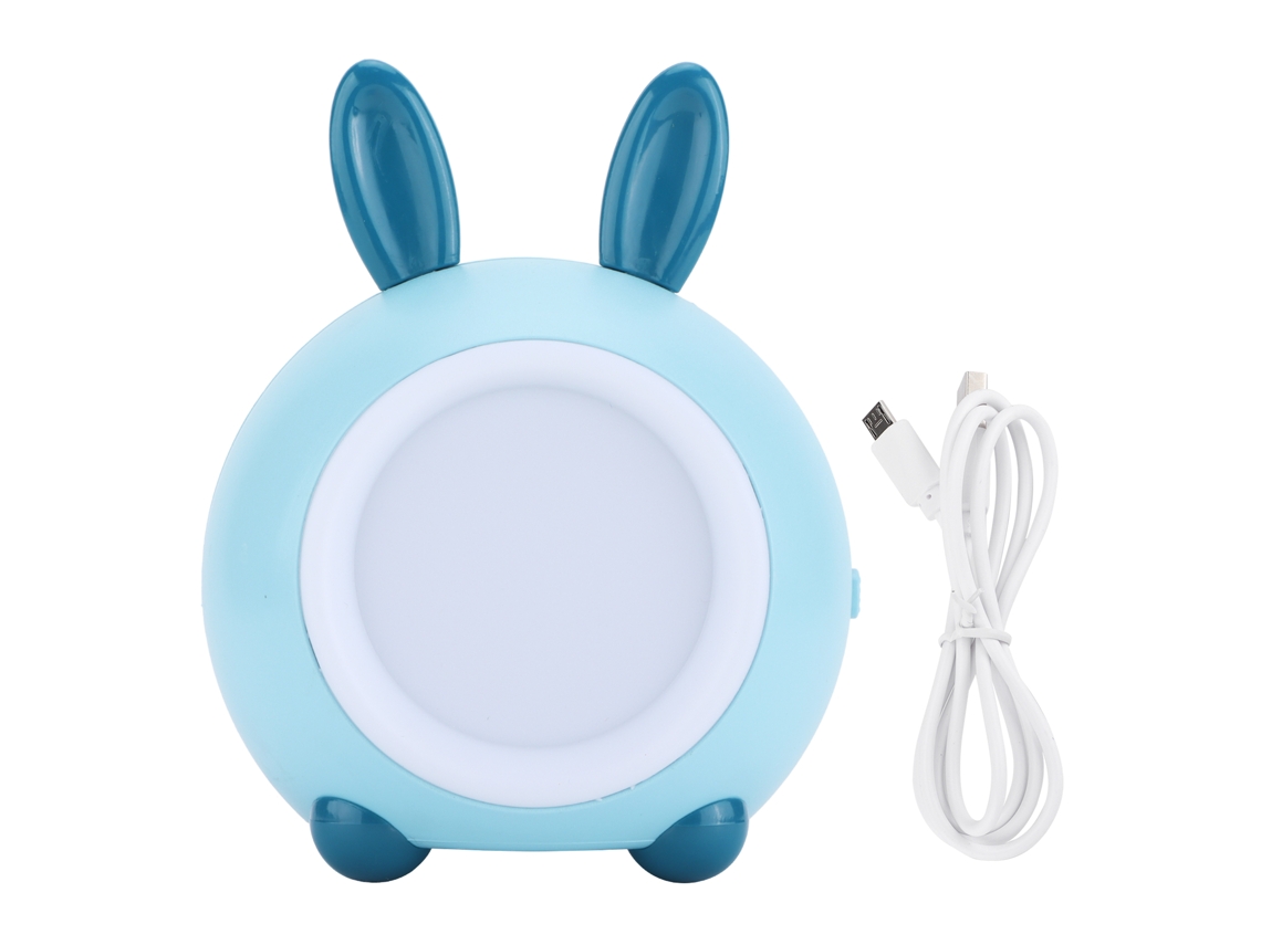 Lâmpada De Noite Usb Menino Coelho Azul Led Toque Cuna Quarto Mesa Decoração Xy010t