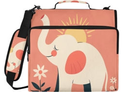 Crie Seu Próprio Sunshine Elephants Pasta De 3 Argolas Com Alça, Organizador De Material Escolar Para Escola