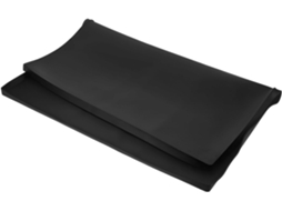 Bandeja Escorredora De Louça Em Silicone Preto Com Borda Elevada Para Evitar Vazamentos E Facilitar A Limpeza, Ideal