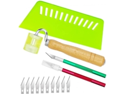 Kit De Ferramentas Para Papel Parede Com 14 Peças: Rolos Costura,