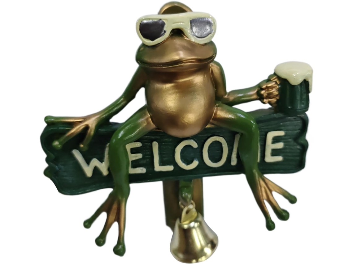 Campainha Cool Frog Welcome Bells Proteção De Maçanetas, Decoração Casa, Campainha Decorativa Exteriores
