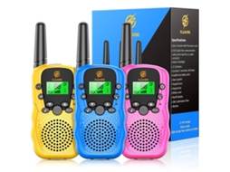 Pacote Com 3 Walkie Talkies De Longa Distância Para Crianças De 3 A 10 Anos Klb Brilvibera