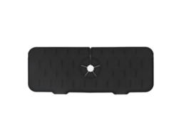 Toalha absorvente para torneira silicone lavável reutilizável coletor de água para cozinha banheiro RV 61x14cm preto