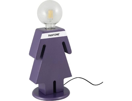 Candeeiro  HIO8681847183419 (Roxo e Branco - Madeira)