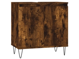 Bathroom Cabinet, Bathroom Cabinets Vidaxl Marrom Madeira Processada (n/a)