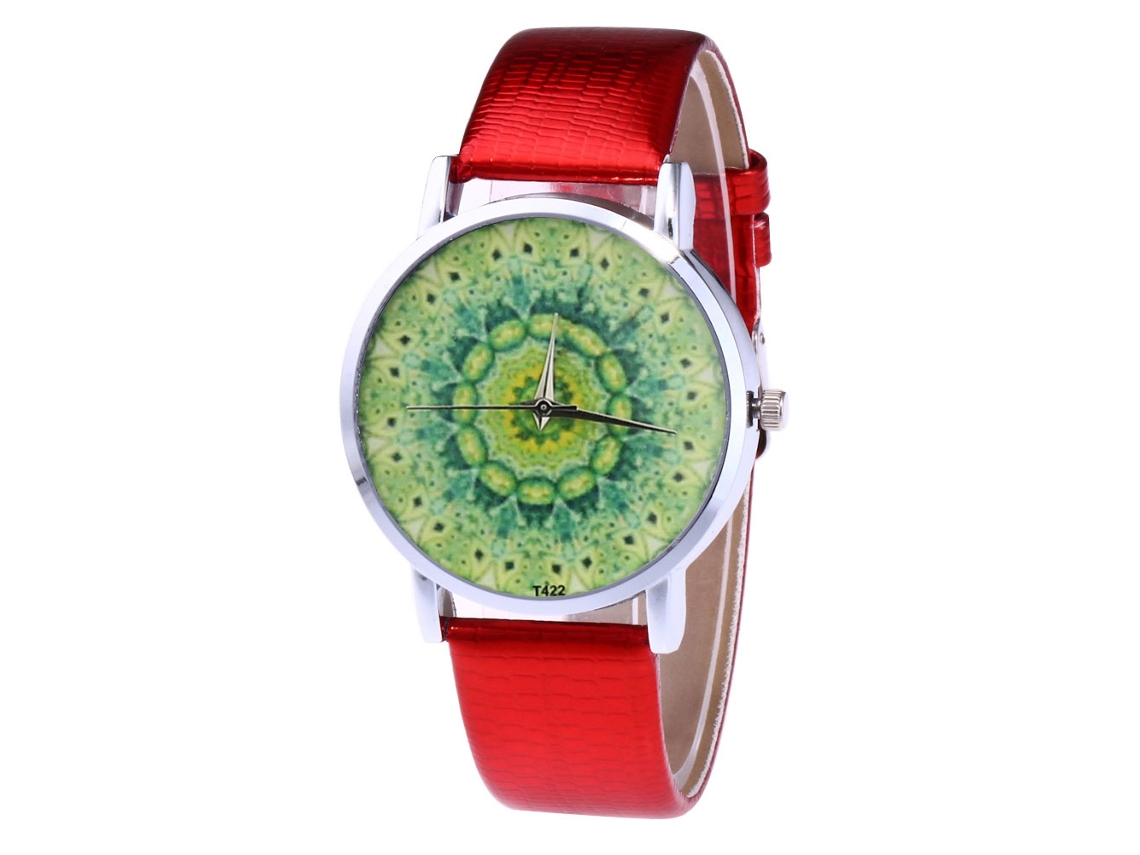 Reloj De Cuarzo Unisex Con Correa De Cuero Pu Zhoulianfa T422-yx (rojo)