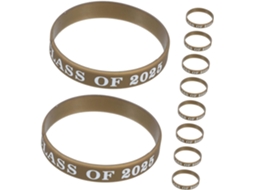 Conjunto de 10 pulseiras de silicone para formaturas, eventos e comemorações.