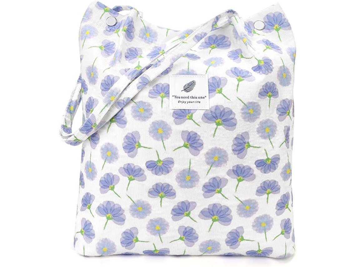 Bolsa feminina em bombazine, grande capacidade, reutilizável, com bolsa interna, bolsa de ombro para secadora de roupas.