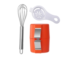 Conjunto De 3 Peças Multifuncional Para Abrir Cascas De Ovos, Separar Ovos E Mexer Ovos, Ideal Para Amantes Da Cozinha, Cor Amarela. Nostalgia88