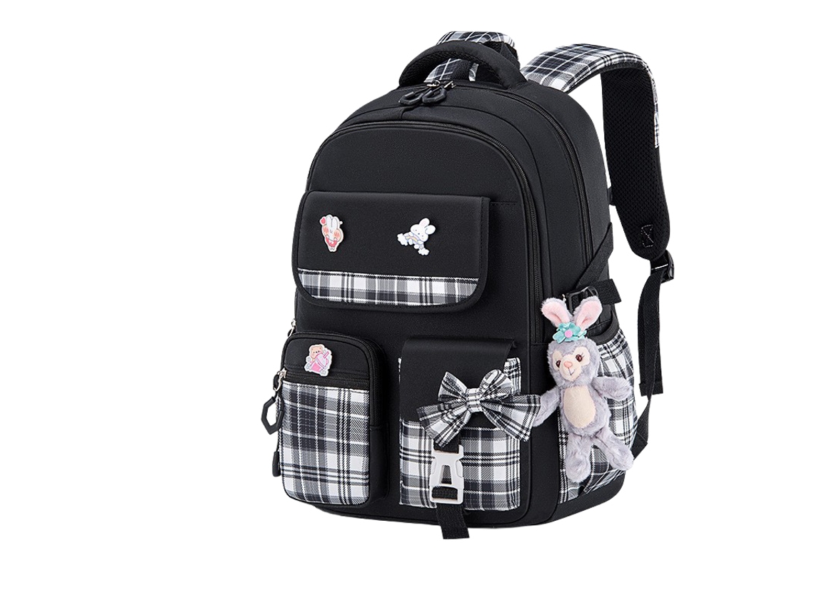 Laxiscreed Mochila Escolar Para Meninas Com Laço, Resistente E Com Múltiplos Compartimentos
