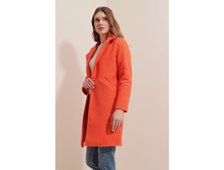 Sobretudo Unissexo MT CLOTHES Talla Naranja Laranja (Casal)