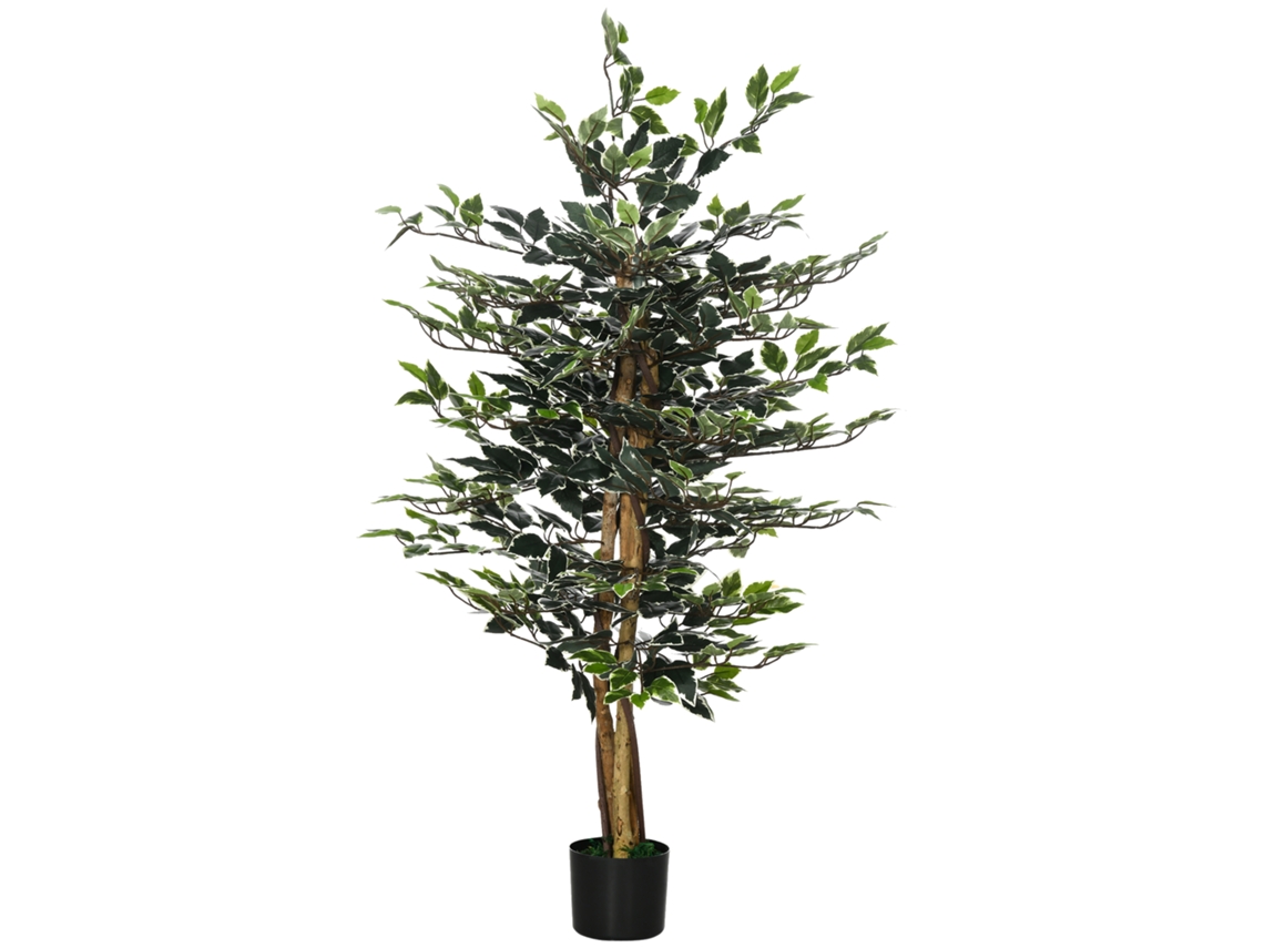 Ficus Artificial 130 Cm (702 Folhas, com Vaso, Ø15x130 Cm, Verde)
