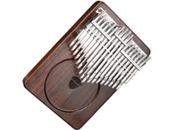 Mini Kalimba C Cromática Com Tecla Dupla Em Nogueira Preta