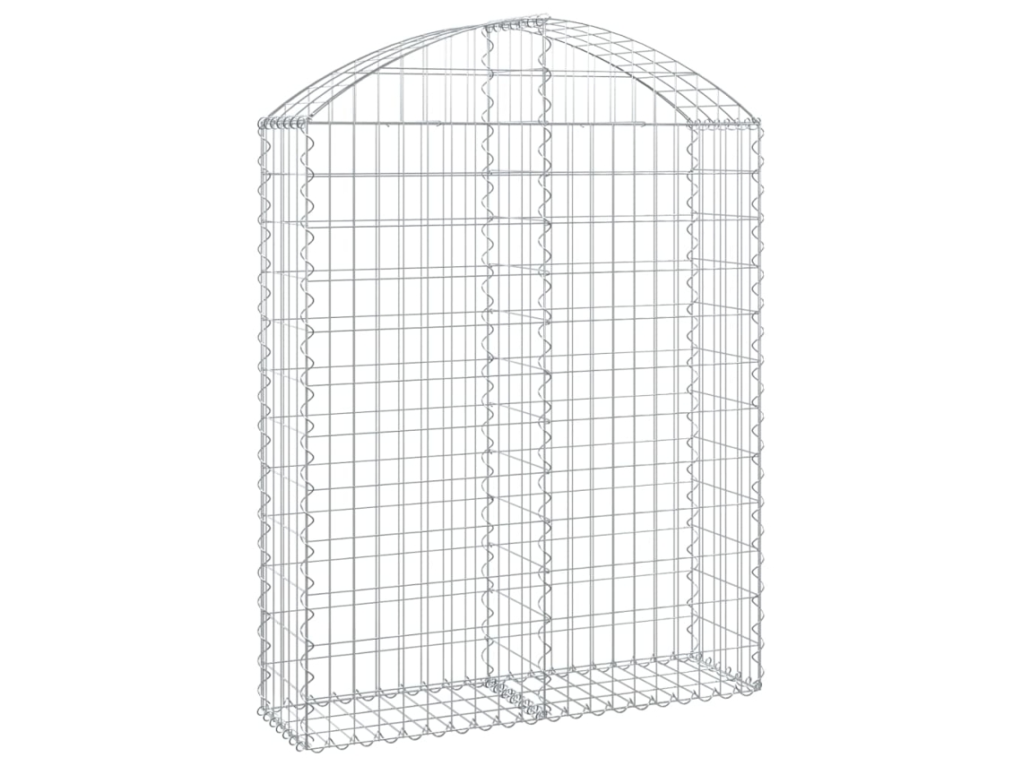 Gabion Basket, Gabion Baskets Vidaxl Prateado Ferro (100 X 30 X 120/140 Cm)
