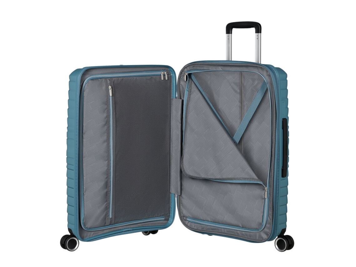 Mala American Tourister Flytwist Média 67 cm 4 Rodas, Azul