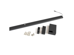 Varão De Roupeiro Castor Com Luz Led, Bateria Removível E Sensor De Movimento, 858, Preto Texturado Emuca