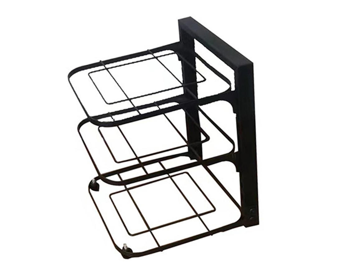 Eyf prateleira de Armazenamento de Cozinha Aço Carbono 3 Camadas Suporte para Panelas e Frigideiras 45x24x7cm