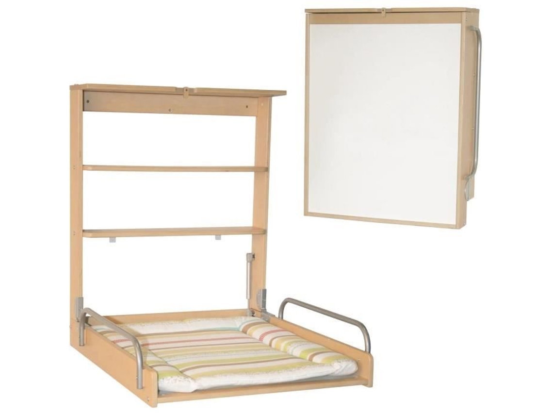 Troca De Parede Dobrável Roba Dschungelbaby Colchão Listrado Multicolorido Incluído 2 Prateleiras Integradas Madeira Natural