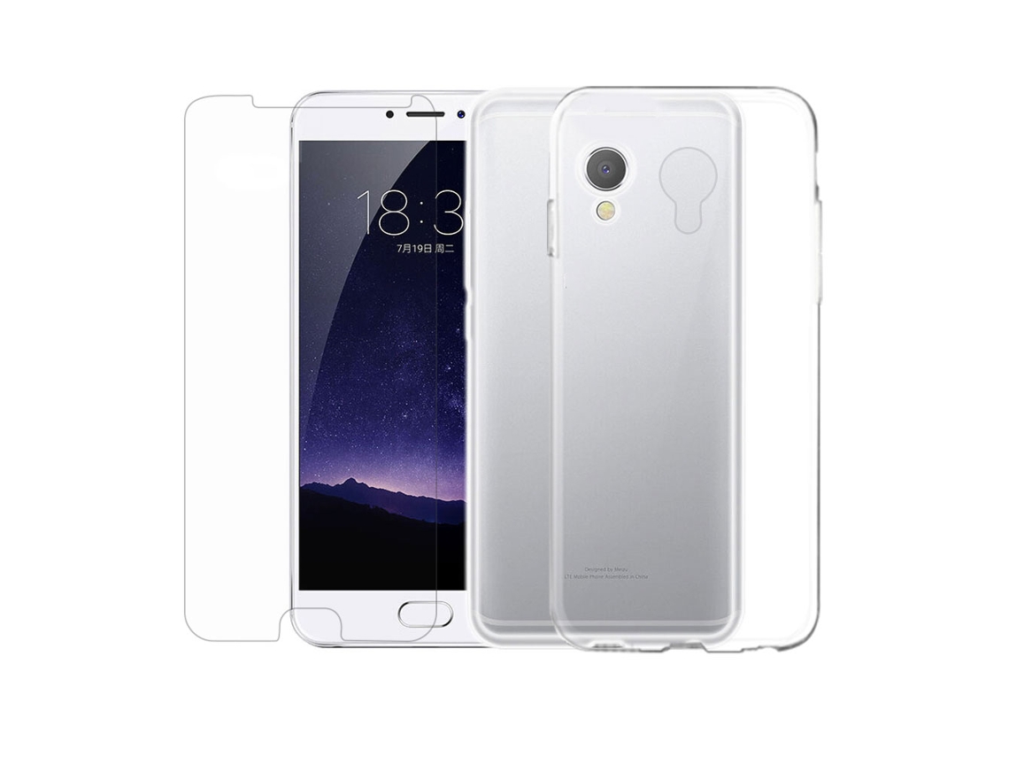 Capa Meizu Mx6 LAXISCREED Transparente com Película de Vidro Temperado