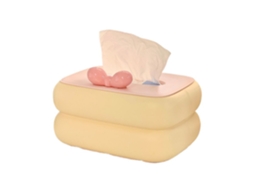 Caixa de Lenços de Papel Cor Creme para Casa, Criativa E Charmosa, Ideal para Secretária, Sala ou Mesa de Centro