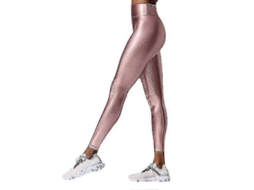Calcinhas Metálicas Brilhantes Com Cintura Alta Confortável E Estilo Slim - Atraem Todos Os Olhares Rosa