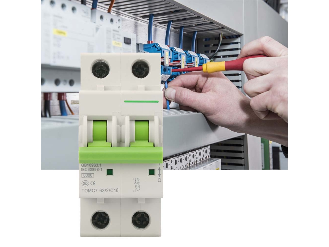 Laxiscreed Disjuntor Miniatura 2p Com Proteção Contra Fugas De Corrente Para Segurança Elétrica