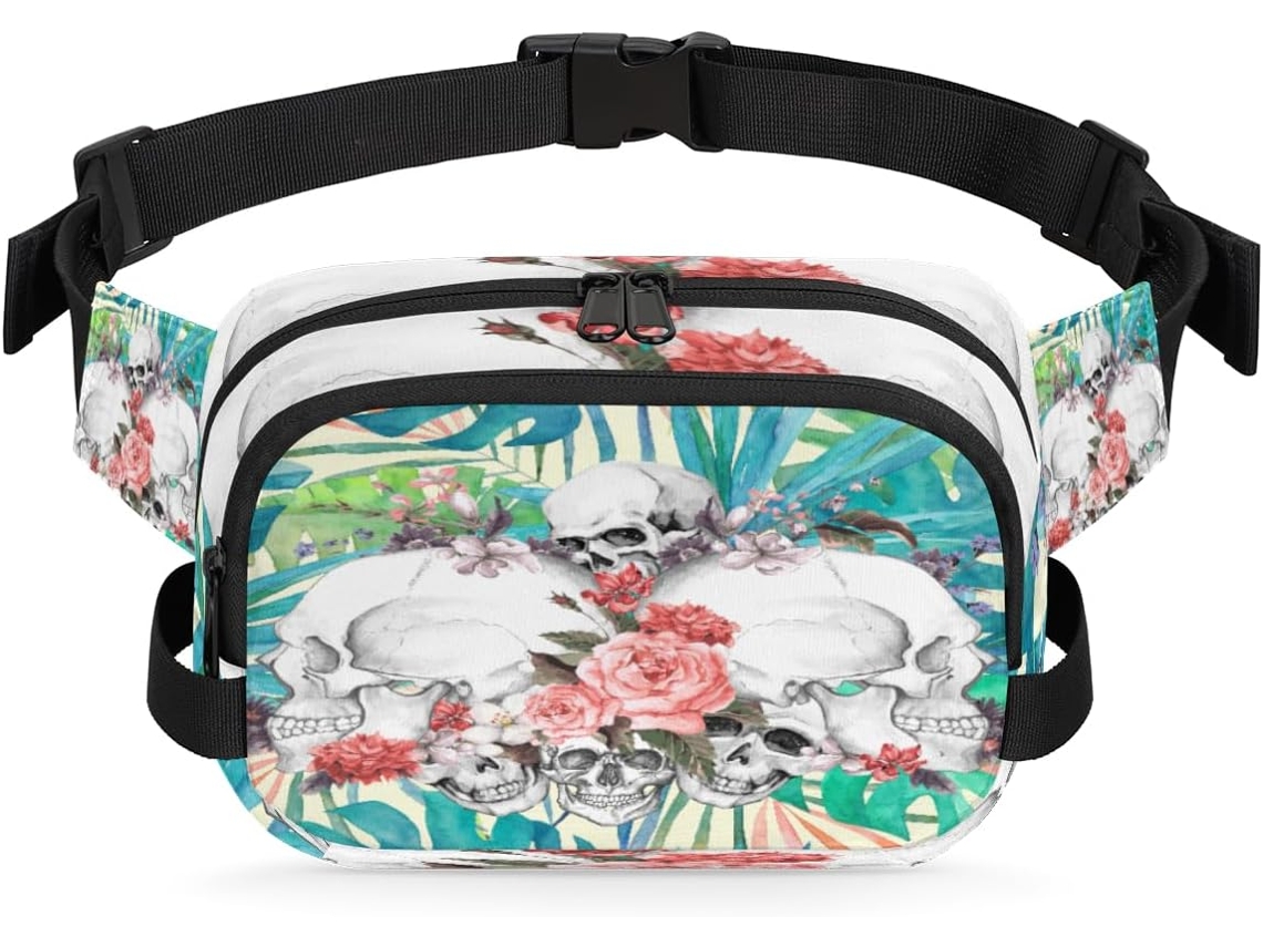 Pochete para Mulheres 22 8 X 6 3 X 15 5 Cm Design Diy Pa Estampa de Caveira Impermeável de Alta Qualidade S/MARCA