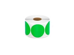 Etiqueta Térmica Autoadesiva Redonda, Feita de Material para Etiquetas Térmicas e Papel Autoadesivo. MDUG (verde 30mm)