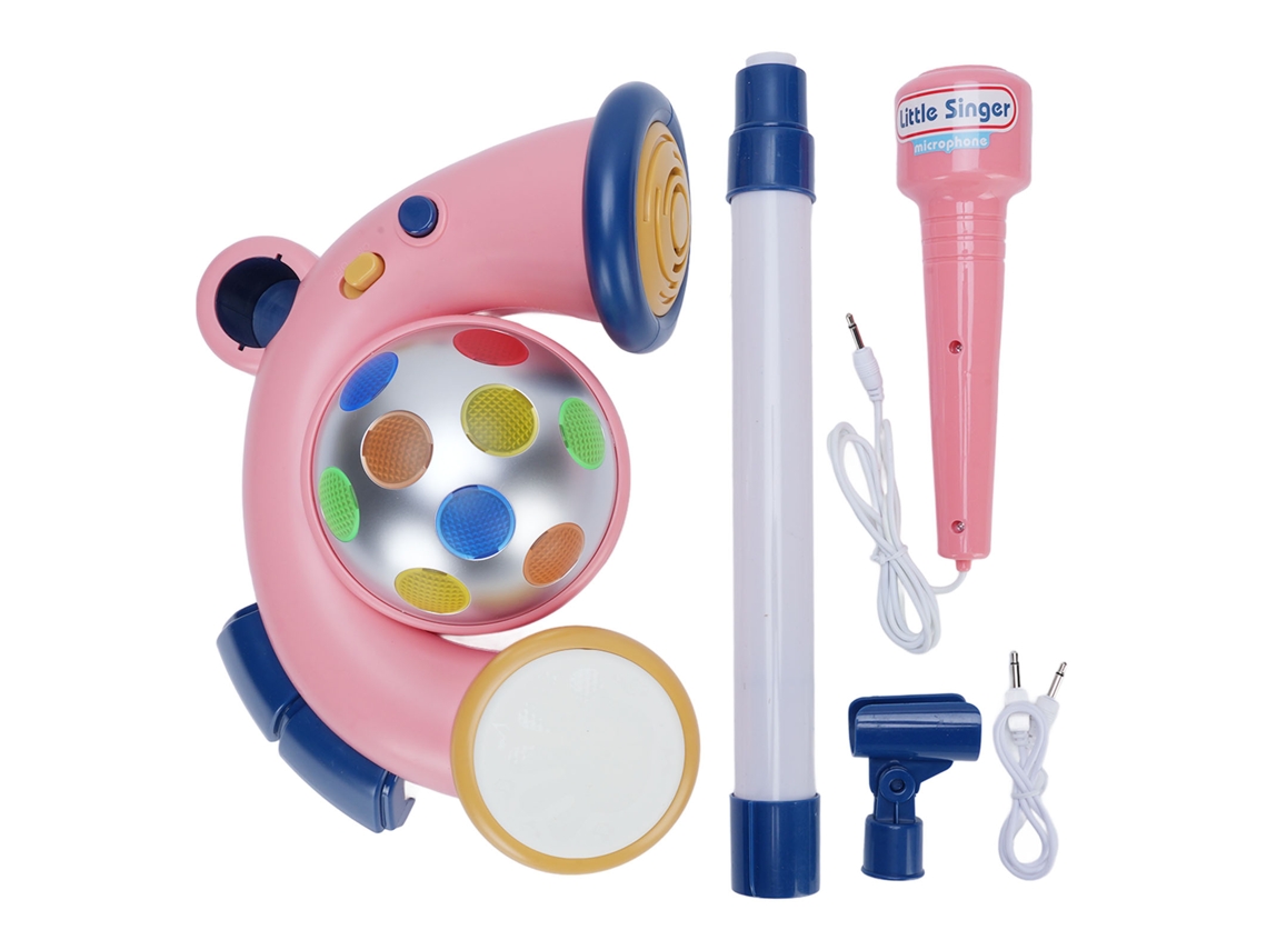 Mali microfone Infantil com Suporte Amplificação de Som Karaoke Machine para Crianças