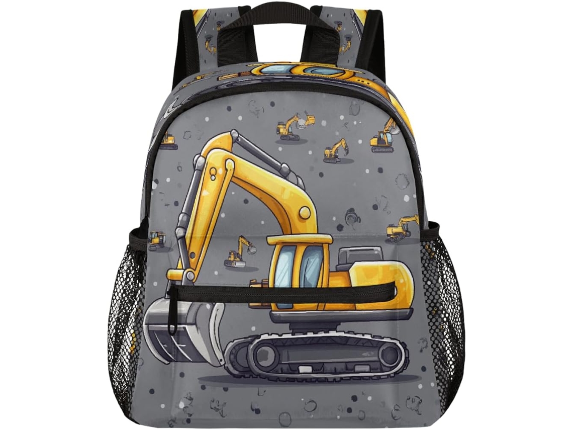 Mochila Infantil Para Meninas Meninos, Escavadeira, Pequena Crianças Em Pré-escolar Com Alça Peitoral Leve