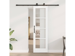 Vidaxl Porta Deslizante Orkdal 61 X 198,5 Cm Branco E Preto