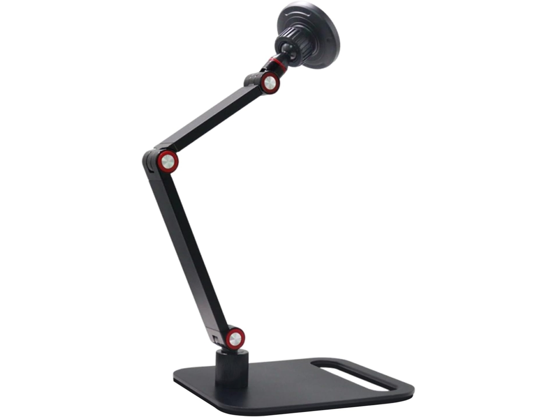 Suporte Magnético Para Tablet E Celular Braço Giratório 360° De Mesa Ajustável Em Alumínio Dobrável