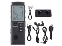 Gravadora digital de áudio Usb com microfone profissional, 8gb/16gb/32gb, MP3/WAV, LCD | S/MARCA