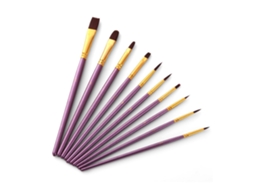 Conjunto de Pincéis de Cabelo de Nylon 50 Pcs Roxo