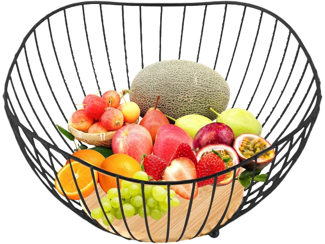 Cesto De Frutas Para Bancada, Suporte Decorativo Para Cozinha.