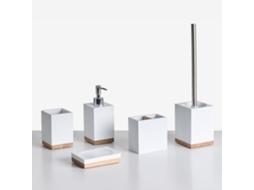 Conjunto De Artigos De Casa De Banho De Estilo Minimalista Beliani Tapiche De Poliresina Branco