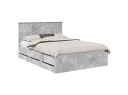 Estrutura da Cama Cinzento 140x190 cm Madeira de Engenharia MAISON EXCLUSIVE