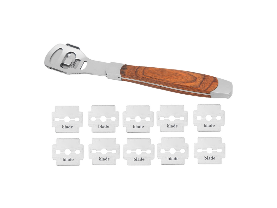 Cortador De Cuero Skiver Com Punho Confortável E 10 Lâminas Desmontáveis Para Oficina Diy Com Afiação E Corte