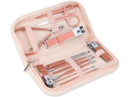 Lurelia Kit De Manicure E Pedicure, Em Aço Inoxidável, Antiderrapante, 2 Em 1, Portátil, Com Estojo, Para Cuidados Pessoais