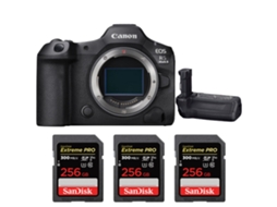 Eos R5 Mark Ii + Canon Bg r20 + 3 Sandisk 256gb Uhs ii 300mb/s + Ebook “20 Dicas para Fotos Que Impressionam” CANON
