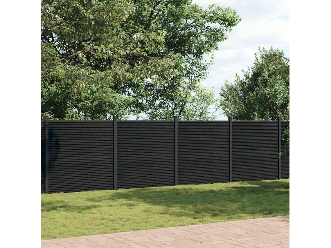 Vidaxl Painel De Vedação 1218x186 Cm Wpc Cinzento