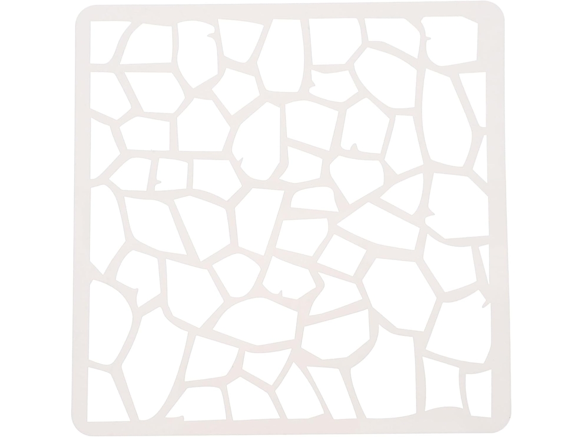 Estêncil Geométrico Branco Reutilizável Para Desenhos E Pintura |