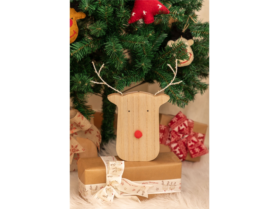 Figura Decorativa SKLUM com Luz LED Clerbi (Bege - 27x24.5x2.1 cm - MDF)